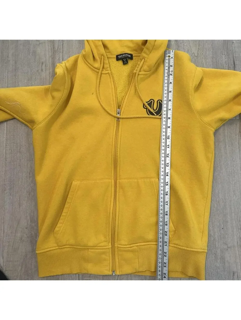 True Religion Men's Yellow Hoody